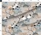 Large Scale Japanese Garden Grey Asian Floral Birds Animals Custom Printed Fabric by Spoonflower Various Fabrics by the Yard or Fat Quarter